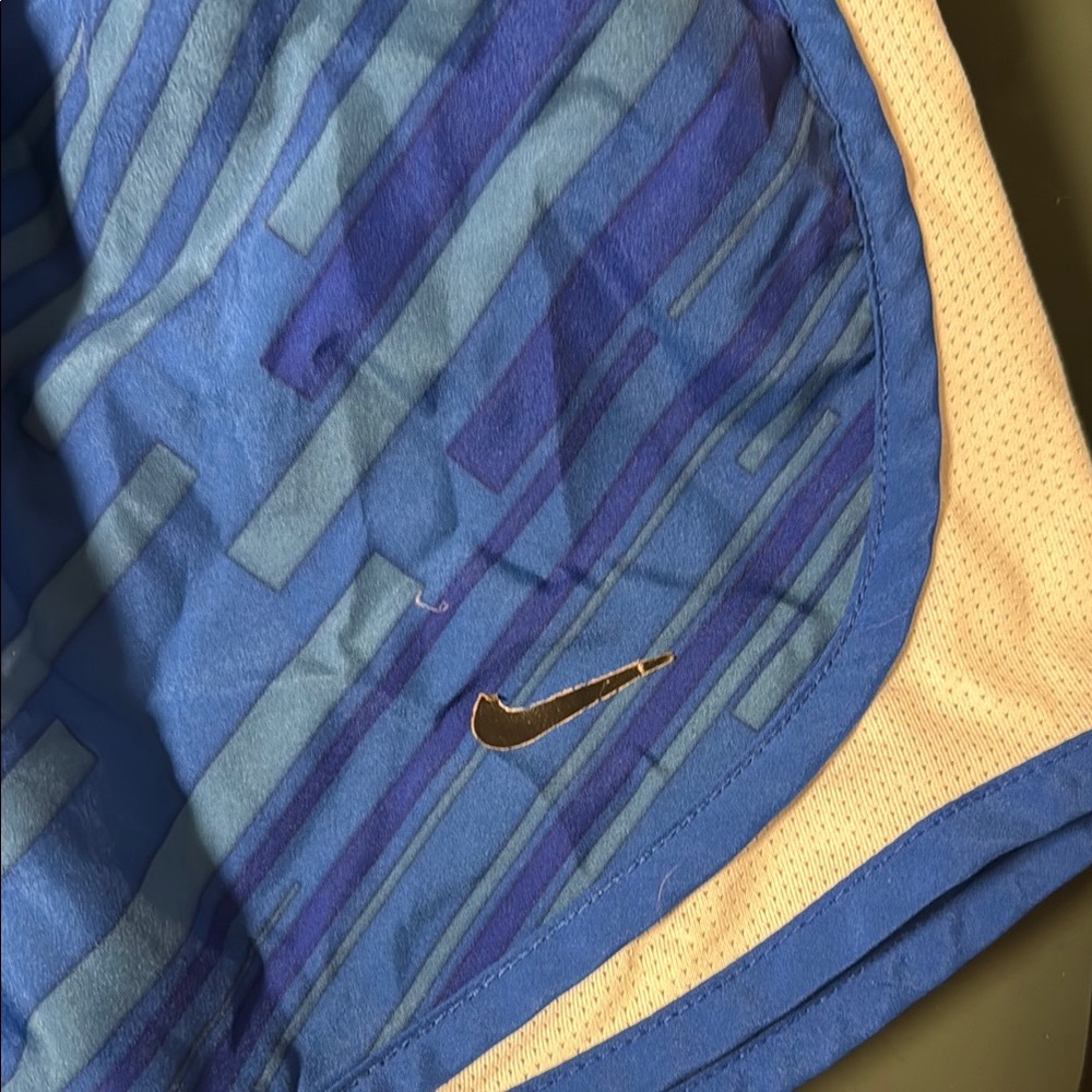 Nike Duke Blue Devils Blue Striped Women’s Dri-Fit Shorts - Picture 3 of 3